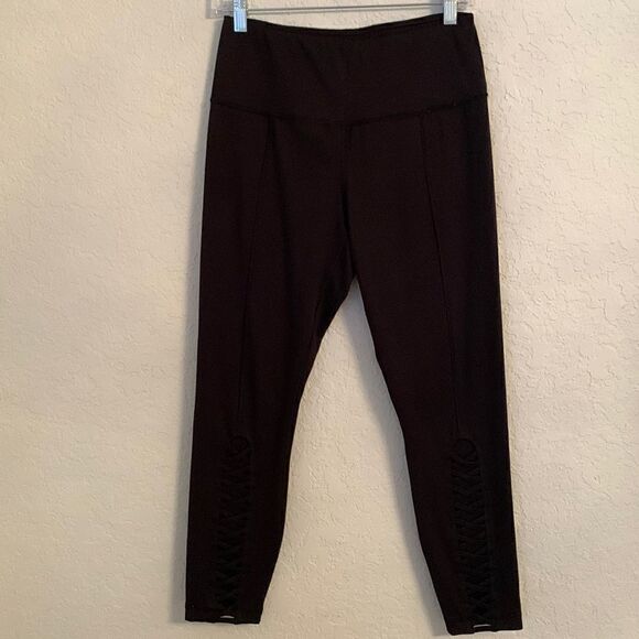 Yoga Lucius Black Large Pants With Lacing Down The Legs Size L - Picture 1 of 6
